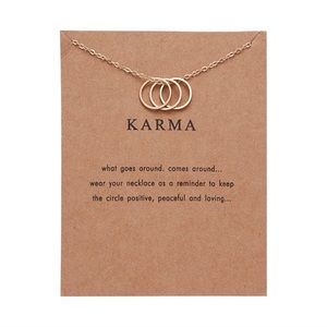 ‼️3/$30 Boho Karma 3 Circles Gold Wish Necklace